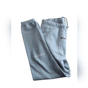 Essentials Blue Sweatpants with Drawstring and Relaxed Fit